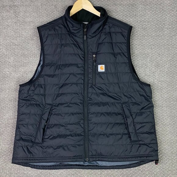 Carhartt Rain Defender Vest Men's 2XL Black Relaxed Fit Lightweight Insulated - Picture 1 of 13